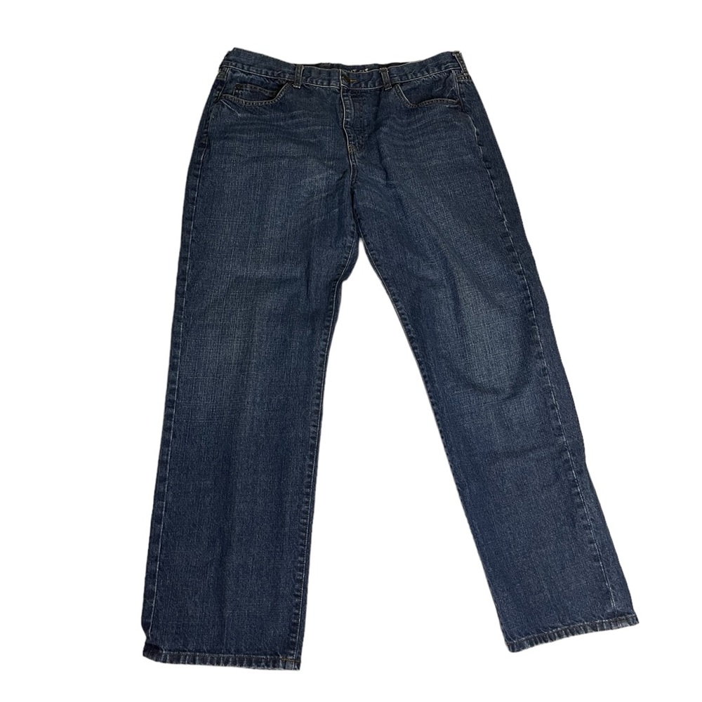 Chaps Mens Straight Fit Jeans Size 38x32 Medium Wash Relaxed Cotton